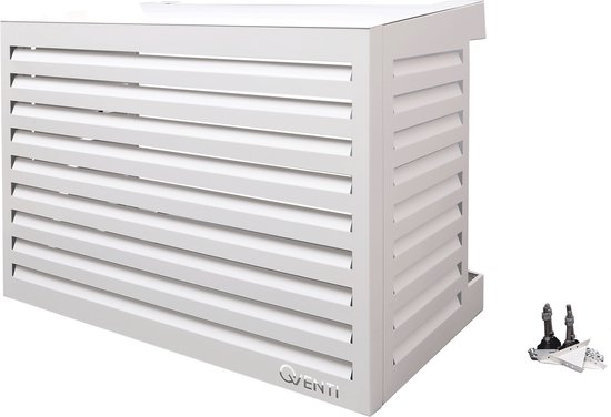 QVENTI - airco & warmtepomp buitenunit omkasting - 115x 85 x57,5cm - Wit - 5 jaar garantie