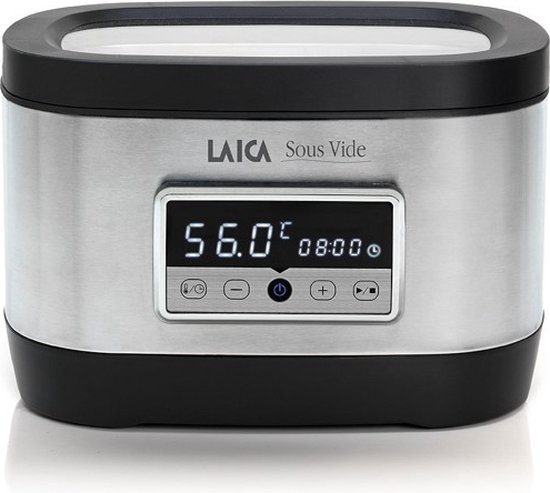 Laica SVC200 - sous-vide koker - wateroven - LED display - 8 liter - regelbare temperatuur van 40 - 90°C - timer tot 72 uur