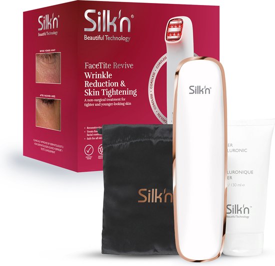Silk'n Huidverjongingsapparaat - FaceTite Revive - Microdermabrasie - Rimpelvermindering & huidverstrakking - Sinterklaas cadeau - Wit