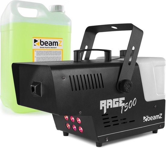 Rookmachine - BeamZ RAGE1500LED met draadloze bediening + 5L rookvloeistof