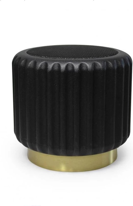 Atelier Pierre Dentelles speaker D13.5cm H12.5cm zwart - basis goud