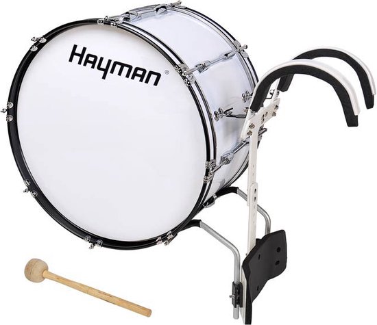 Grote trom / Overslagtrom Hayman MDR-2612 Wit met aluminium harnas