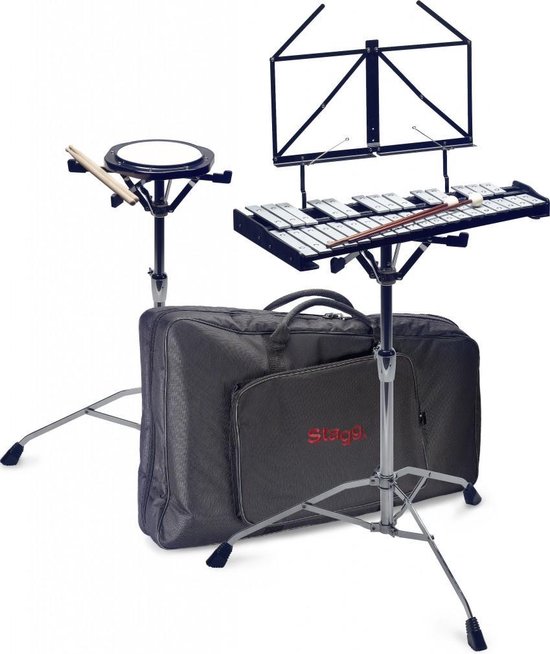 Stagg Bell-set 32 metallofoon + oefenpad + statieven en draagtas