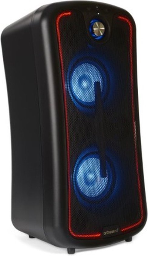 ARTSOUND PWR09 draagbare Bluetooth party speaker, aux in, mic in, zwart