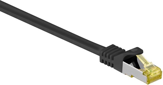 S/FTP CAT7 10 Gigabit netwerkkabel / zwart - LSZH - 90 meter