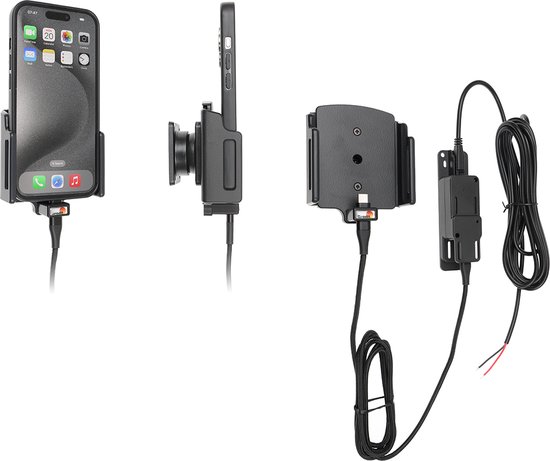 Brodit h/l verstelb(70-83/8-12mm) iPhone 15/15 Pro fixed