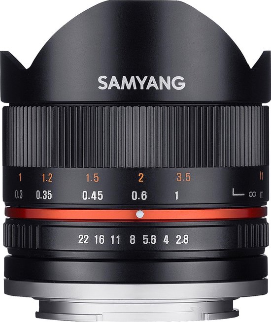 Samyang 8mm F2.8 Umc Fisheye II - Prime lens - geschikt voor Sony Systeemcamera - Zwart