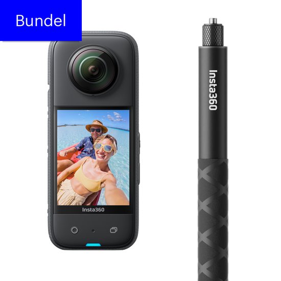 Insta360 - Action camera X3 - Bundel met selfie stick 23-114 cm