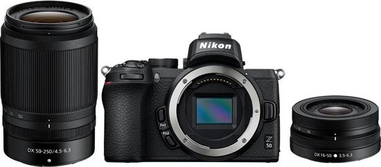 Nikon Z50 + 16-50mm+ 50-250mm - Systeemcamera - Dubbelzoomkit