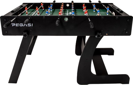 Pegasi Voetbaltafel Foldy inklapbaar - Zwart - Kickertafel - Voetbaltafel