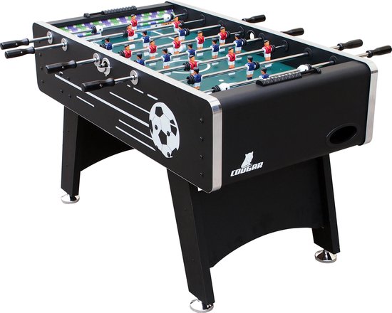 Cougar Arena TS Voetbaltafel - Zwart - Telescopische stangen - 141 x 75 x 88 cm