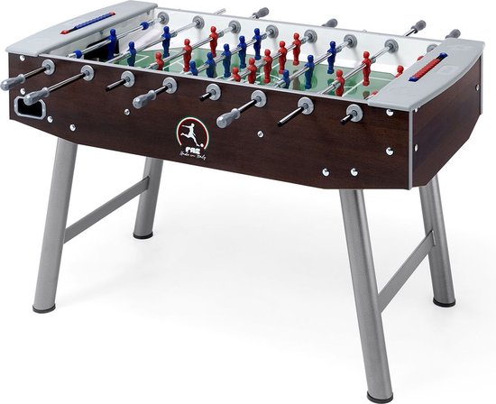 FAS Fun Wenge Voetbaltafel - Telescoop Stangen - Voetbaltafel voor de hele familie - Speeltafel - Tafelvoetbaltafel - Goedgekeurd door internationale bond - Inclusief tafelvoetbalballen