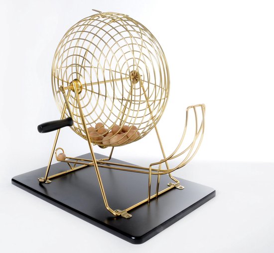 LOTTO CAGE METAL INCLUDING CONTROL BOARD AND 90 BALLS - DIAMETER 30 CM