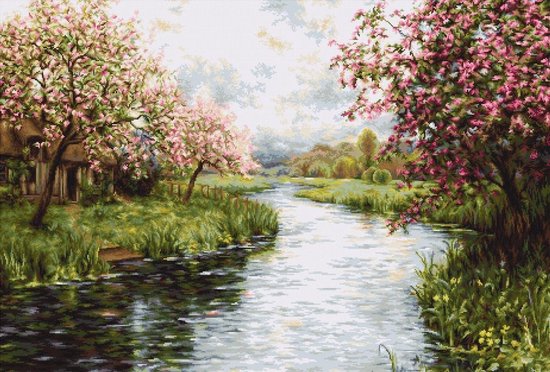 Spring Landscape - Borduurpakket met telpatroon - Luca-S - b545