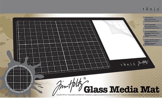 Tim Holtz - Glas Media Mat - Zwart - 60x36cm
