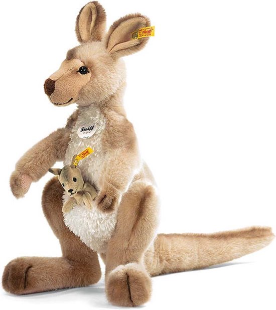 Steiff Kango Kangoeroe met baby 40 cm. EAN 064623