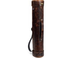 Bolster & Benefield - leren - A2. A3 Papier / Document / teken koker - Cognac Leer. Lederen opberg map voor tekeningen, schilder werk, posterkoker met verstelbare leren riem / band. Opberg map / portfoliomap / draagkoker van vintage leer.