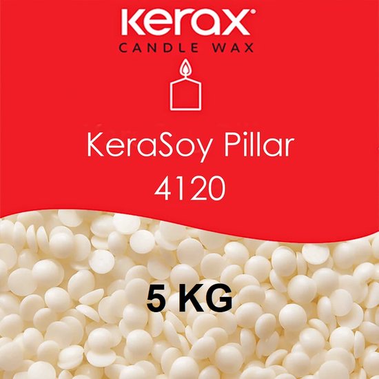Kerax - 5KG - KeraSoy 4120 Pillar Wax - Pellets - Soja Was voor vrijstaande kaarsen - kaarsen maken