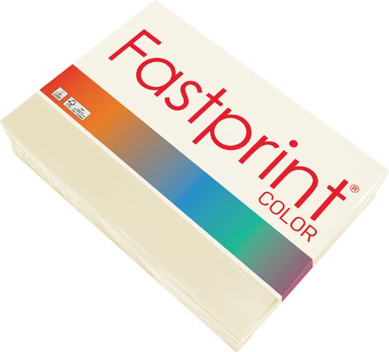 Kopieerpapier Fastprint A4 80gr roomwit 500vel - 5 stuks