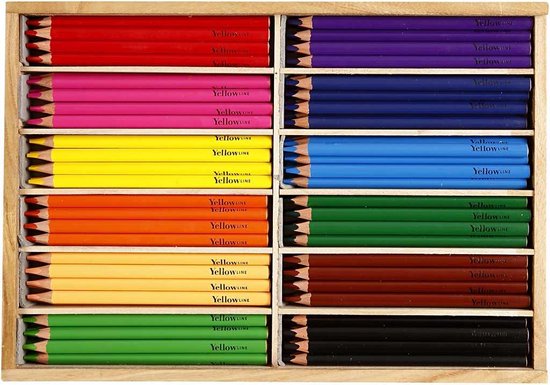 Kleurpotloden, vulling 5 mm, JUMBO, diverse kleuren, 144 stuk/ 1 doos