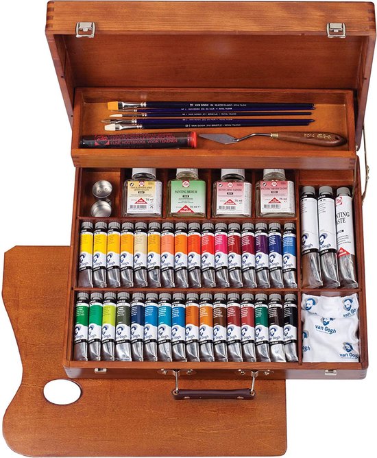Van Gogh olieverf kist 34 tubes met accessoires - Superior