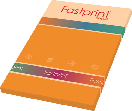 Kopieerpapier Fastprint A4 120gr oranje 100vel - 10 stuks