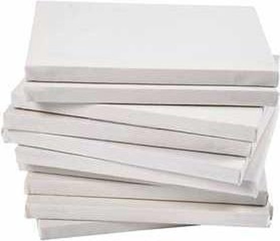 Gespannen canvas, D: 1,6 cm, A3, afm 29,7x42 cm, 280 gr, wit, 40 stuk/ 1 doos