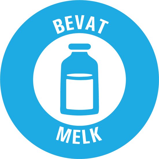 Bevat melk allergenen sticker op rol 20 mm - 1150 per rol