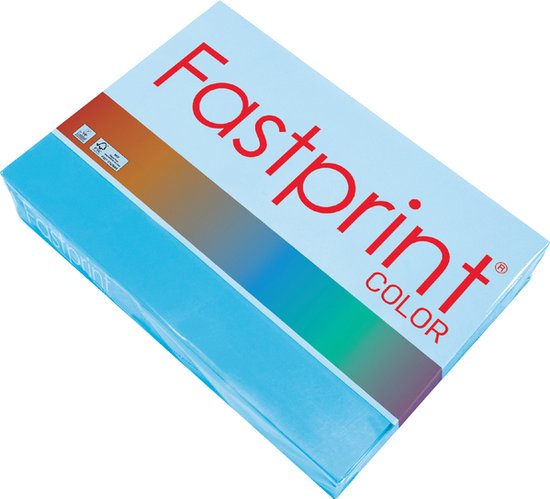 Kopieerpapier Fastprint A4 160gr azuurblauw 250vel - 5 stuks