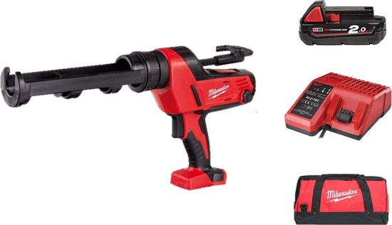 Milwaukee C18 PCG/310C-201B Accu Kit-/lijmpistool M18™ in tas - 4933441310