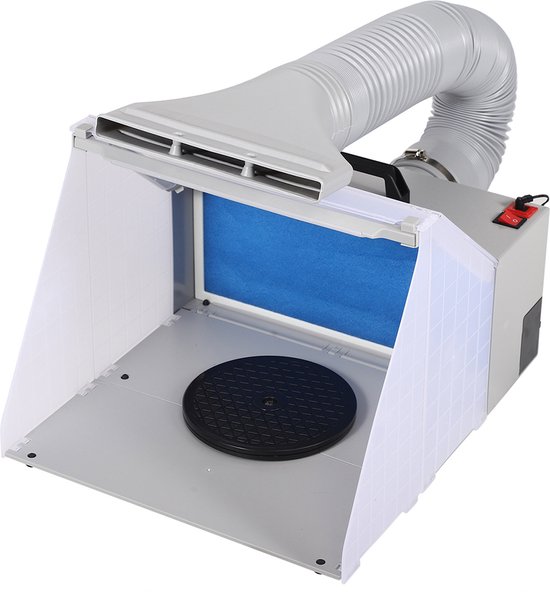 Happyment® Professionele spuitcabine - LED verlichting - Afzuiging en filter - Opvouwbaar - Modelbouw - Draaiplateau - Black friday - Kerstcadeau