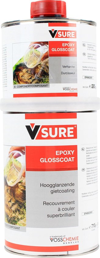 Epoxy glosscoat Voss helder 1kg + verharder