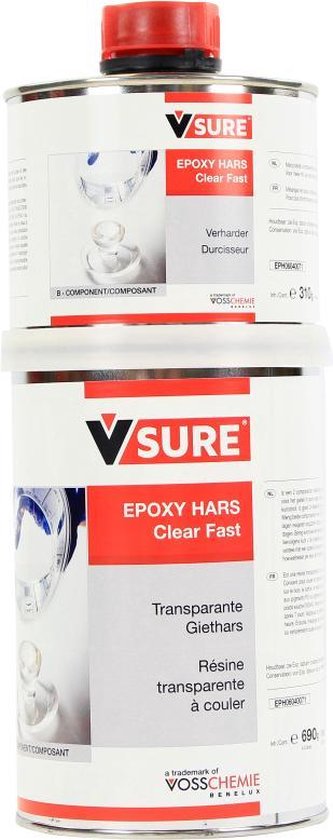 V-Sure Epoxy Hars Clear Fast Set 1kg