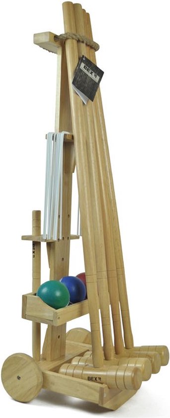Bex Croquet Pro Op Kar 4 Spelers 100cm Rubberhout