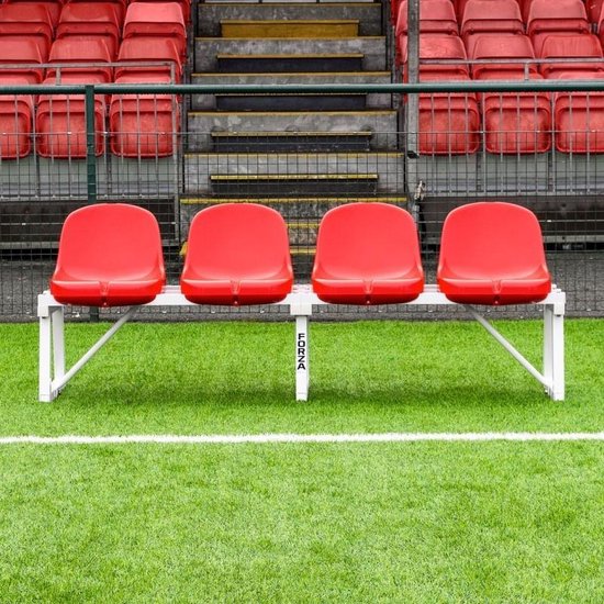 Taktisport Sportveld Zitbank - Aluminium - met 4 zitjes