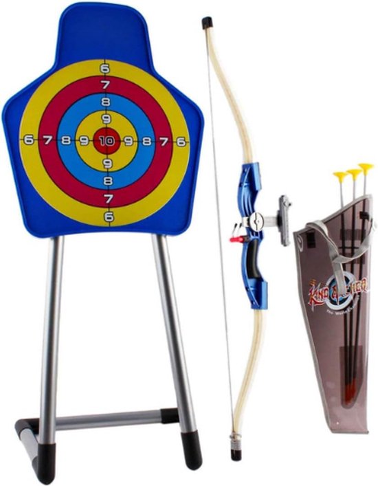 Pijl en Boog set Kinderen - Junior Boogschieten - Kinderboogschiet - Schietschijf met 3 pijlen en houder - Zuignap pijlen speelgoed