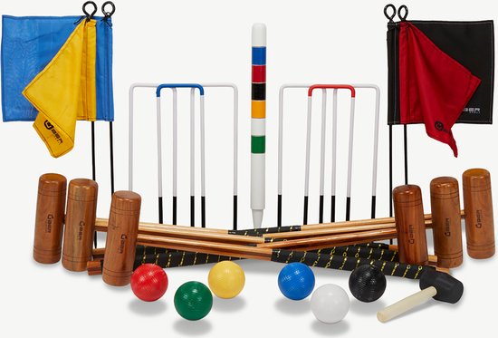 Engelse Tuin Croquet Set - Hout - Voor 6 personen - Geen Tas