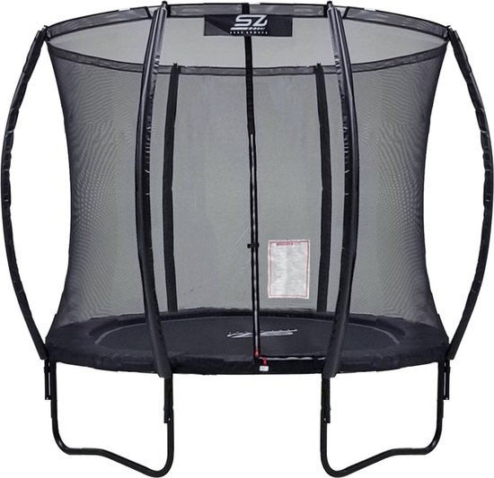 Trampoline - Senz Sports J5000 Series - Ø 244 cm - Zwart - Trampoline met Elastieken - Outdoor - Buitenspeelgoed