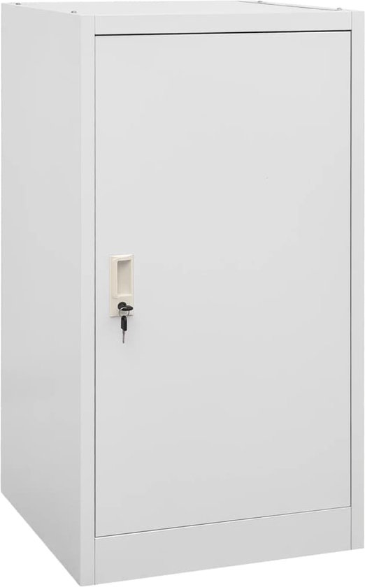 vidaXL-Zadelkast-53x53x105-cm-staal-lichtgrijs