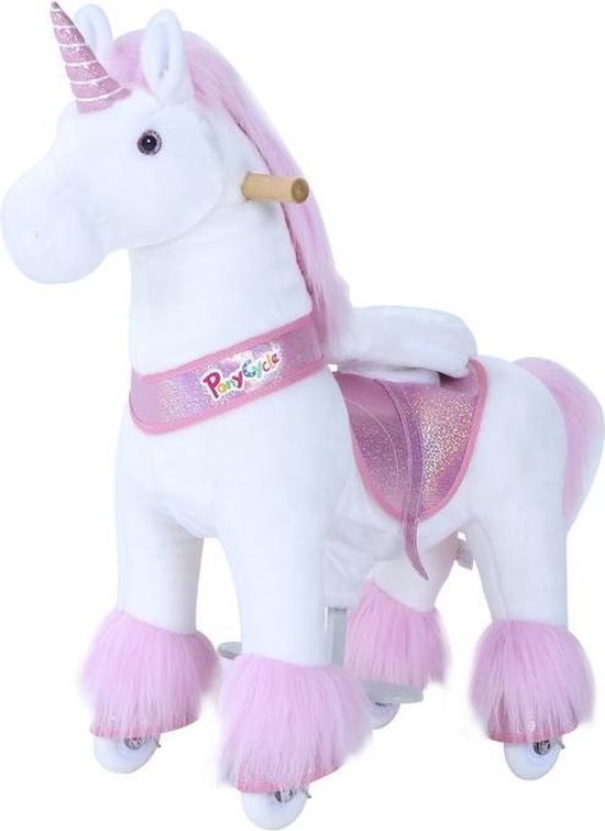PonyCycle Eenhoorn Glitter Roze - 49 cm zithoogte- U302‎‎
