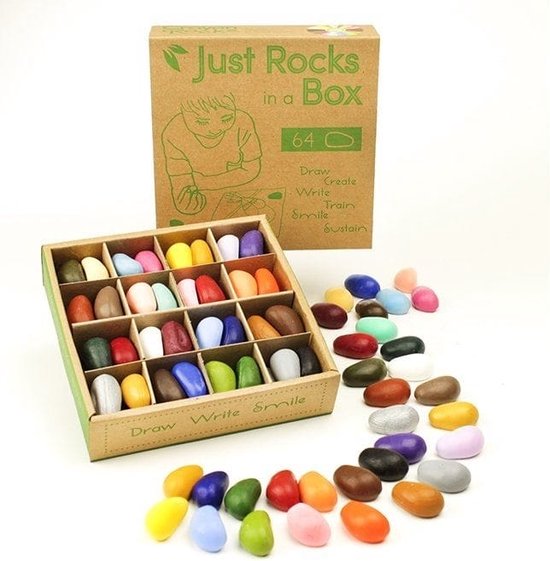Crayon Rocks waskrijtjes doos van 2 x 32 kleuren