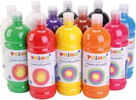 Verf - Diverse Kleuren- Matt - PRIMO - 12x1000 ml