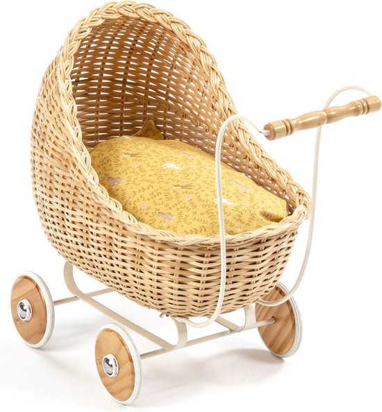 Smallstuff -  Rotan Poppenwagen Nature