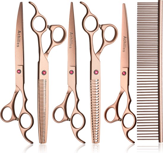 Achilles® Premium Scharenset Hond - Hondenschaar 8 INCH - Trimschaar Voor Hond- Effileerschaar Hond
