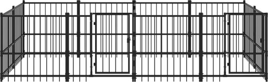 vidaXL-Hondenkennel-voor-buiten-15,02-m²-staal