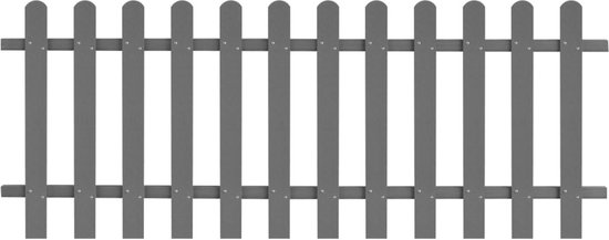 The Living Store Hek Hout-Kunststof-Composiet - 200 x 80 cm - Grijs