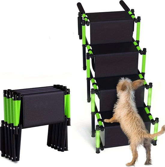 Livano Hondentrap - Hondentrapje Voor Honden - Hondenloopplank - Opstapje - Huisdier - Auto - Bank - 3 Treden