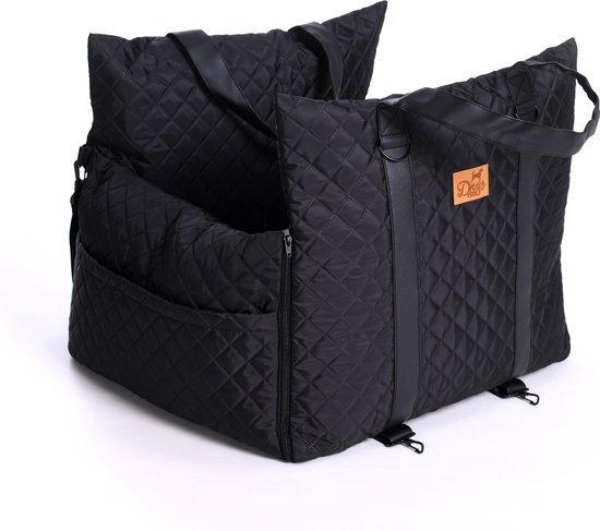 Dogs&Co Luxe Honden autostoel Royal+ Black Waterproof Quilt