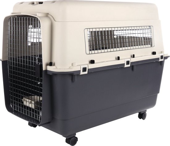 Flamingo Reiskennel Nomad - Grijs/Zwart - 100 x 67 x 75 cm