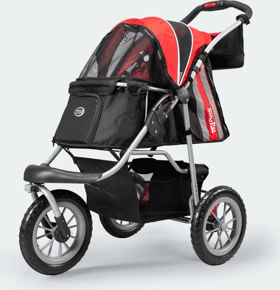 InnoPet Comfort EFA ECO - Hondenbuggy - Rood/Zwart - 87x50x102cm